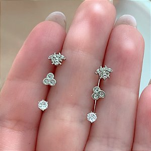 BRINCO KIT MINI ABELINHA HIPOALERGÊNICO FOLHEADO A RÓDIO⭐️