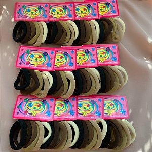 ELÁSTICO KIT PARA CABELOS TONS TERROSOS COM 72 UNIDADES