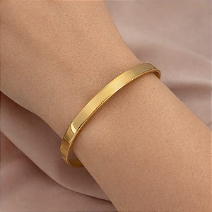 PULSEIRA/BRACELETE LISO DOURADO AÇO 316L⭐️