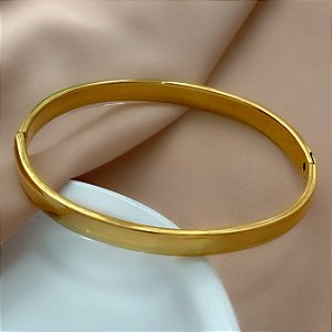 PULSEIRA/BRACELETE LISO DOURADO AÇO 316L⭐️