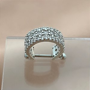 PIERCING CONCH LARGO ZIRCÔNIAS 12MM HASTE AÇO 316L FOLHEADO A RÓDIO SEMIJOIA PARA ATUALIZAÇÃO⭐️