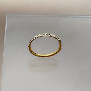 PIERCING NARIZ ARGOLINHA SEGMENTO FINO CRAVEJADO ZIRCÔNIAS 8MM TITÂNIO GOLD SEMIJOIA PARA PERFURAÇÃO⭐️