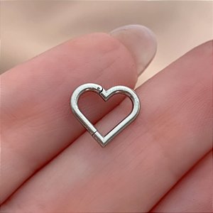 PIERCING CARTILAGEM/ DAITH/ ROOK ARGOLA SEGMENTO CORAÇÃO 8MM AÇO 316L PARA ATUALIZAÇÃO⭐️