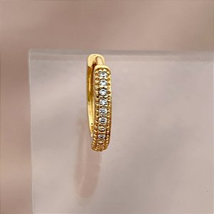 PIERCING CONCH / CARTILAGEM ARGOLA ZIRCÔNIAS CRAVEJADAS 8MM AÇO 316L FOLHEADO A OURO 18K SEMIJOIA PARA ATUALIZAÇÃO⭐️