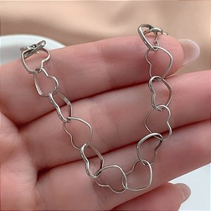 PULSEIRA ELOS DE CORAÇÕES G AÇO 316L⭐️