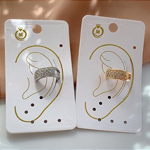 PIERCING FAKE CRAVEJADO EM ZIRCÔNIAS BIJU