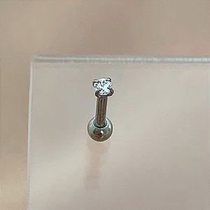 PIERCING TRÁGUS / CARTILAGEM PONTO DE LUZ P 6MM AÇO 316L FOLHEADO A RÓDIO SEMIJOIA PARA ATUALIZAÇÃO⭐️