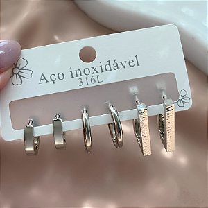 BRINCO KIT ARGOLINHAS MODELOS DIVERSOS AÇO 316L⭐️