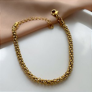 PULSEIRA CORRENTE GROSSA DOURADO AÇO 316L⭐️