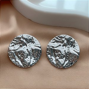 BRINCO REDODNO ABSTRATO PONTILHADO AÇO 316L⭐️