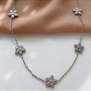 COLAR MARGARIDAS AÇO 316L⭐️