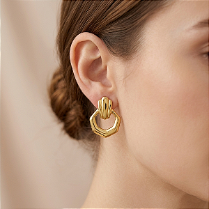 BRINCO FORMATOS DOURADO AÇO 316L⭐️