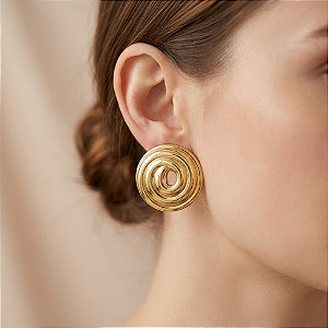BRINCO ESPIRAL DOURADO AÇO 316L⭐️