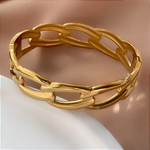 PULSEIRA / BRACELETE CORRENTE DOURADO AÇO 316L⭐️
