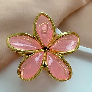 PRESILHA FLOR DELICADA DOURADA BIJU
