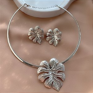 COLAR E BRINCO KIT ARO COSTELA DE ADÃO BIJU