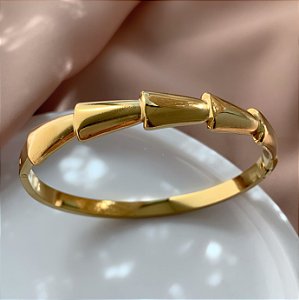 PULSEIRA / BRACELETE FIO DETALHADO LISO DOURADO AÇO 316L⭐️
