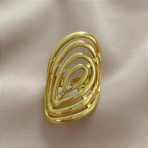 ANEL REGULÁVEL DIAGONAL DOURADO AÇO 316L⭐️