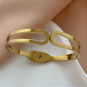 PULSEIRA / BRACELETE GOTAS VAZADAS ENCONTRADAS DOURADO AÇO 316L⭐️