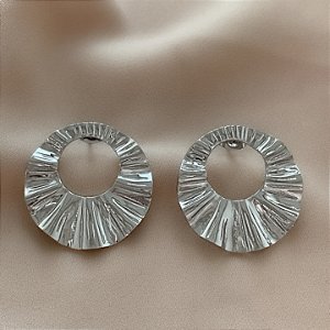 BRINCO CÍRCULO ASSIMÉTRICO FRANZIDO AÇO 316L⭐️