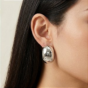 BRINCO RETANGULAR BOLEADO LISO AÇO 316L⭐️