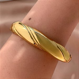 PULSEIRA / BRACELETE FIOS DIAGONAIS DELICADOS DOURADO AÇO 316L⭐️