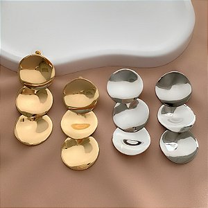 BRINCO COMPRIDO PLACAS REDONDAS LISAS BIJU