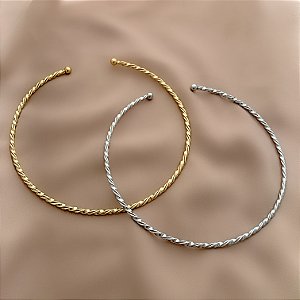 COLAR CHOKER ARO TORCIDO BIJU