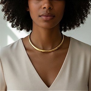 COLAR ARO LARGO BOLEADO BIJU