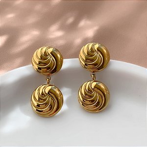 BRINCO MEDALHAS DETALHADAS DOURADO AÇO 316L⭐️