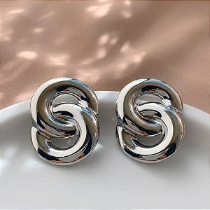 BRINCO CÍRCULOS ENTRELAÇADOS AÇO 316L⭐️