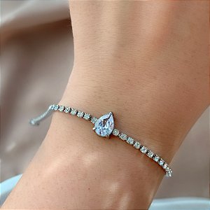 PULSEIRA MINI RIVIERAS GOTA ZIRCÔNIAS AÇO 316L⭐️