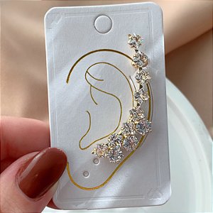 BRINCO UNITÁRIO EAR CUFF PEDRAS EM ZIRCÔNIAS BIJU