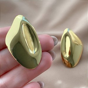 BRINCO ORGÂNICO GLAM DOURADO AÇO 316L⭐️