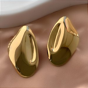 BRINCO ORGÂNICO GLAM DOURADO AÇO 316L⭐️