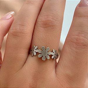 ANEL FLORZINHAS AÇO 316L⭐️