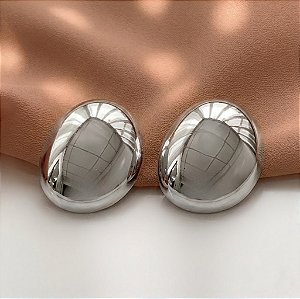 BRINCO OVAL GLAM AÇO 316L⭐️
