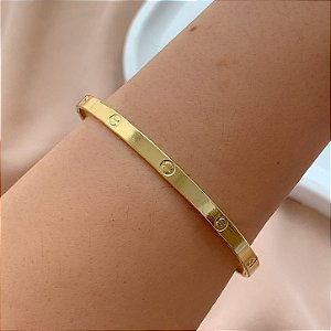 PULSEIRA INSPIRED CARTIER DOURADO AÇO 316L⭐️