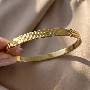 PULSEIRA INSPIRED CARTIER RISCADO DOURADO AÇO 316L⭐️