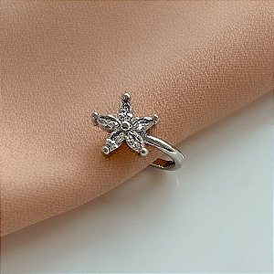 PIERCING FAKE FLOR ZIRCÔNIAS AÇO 316L⭐️