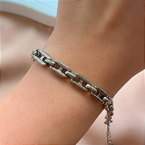 PULSEIRA CORRENTE RETANGULAR AÇO 316L⭐️
