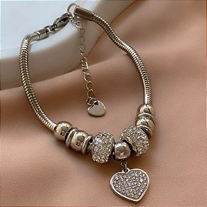 PULSEIRA BERLOQUES CORAÇÃO ZIRCÔNIAS AÇO 316L⭐️