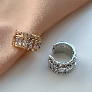 PIERCING FAKE FIO DUPLO RIVIERA BAGUETE BIJU