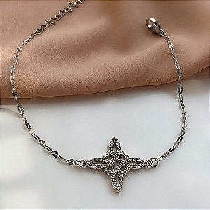 PULSEIRA PINGENTE TREVO ESTILIZADO AÇO 316L⭐️