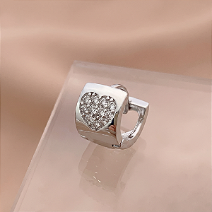 PIERCING CARTILAGEM ARGOLINHA CORAÇÃO ZIRCÔNIAS 6MM AÇO 316L PARA ATUALIZAÇÃO⭐️