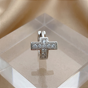 PIERCING CARTILAGEM ARGOLINHA CRUZ ZIRCÔNIAS 6MM AÇO 316L PARA ATUALIZAÇÃO⭐️