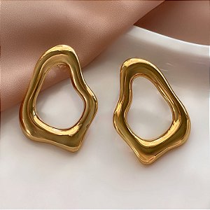 BRINCO ORGÂNICO M DOURADO AÇO 316L⭐️