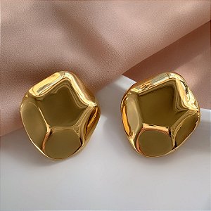 BRINCO CHAPA MARTELADA DOURADO AÇO 316L⭐️
