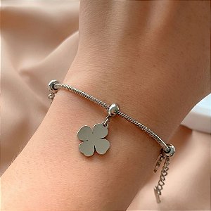 PULSEIRA CORRENTE RABO DE RATO TREVOS LISOS AÇO 316L⭐️