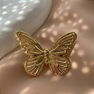 BROCHE BORBOLETA DOURADO AÇO 316L⭐️